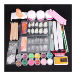 Nail Kit for Beginners - 23 in 1 Set with 12 Color Glitters