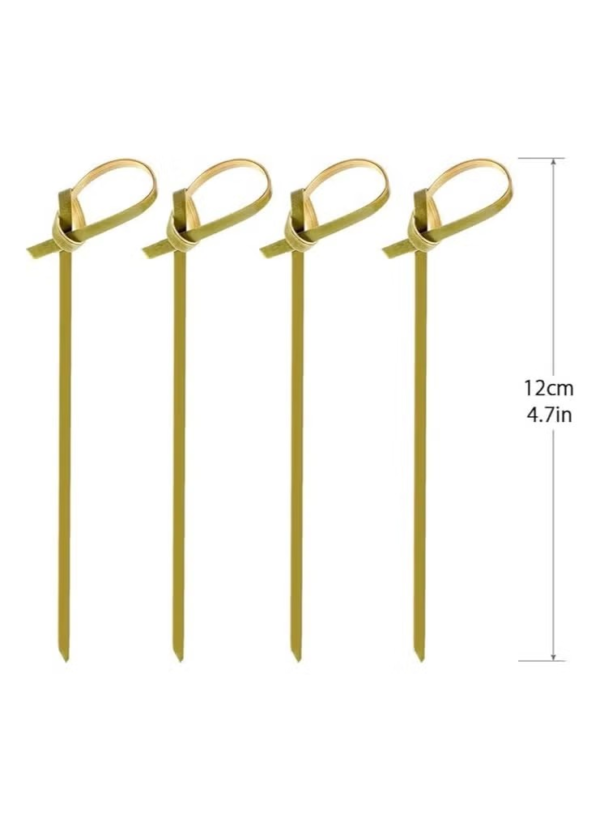 Bamboo Knotted Skewers – 10 cm (Pack of 40) - Image 4