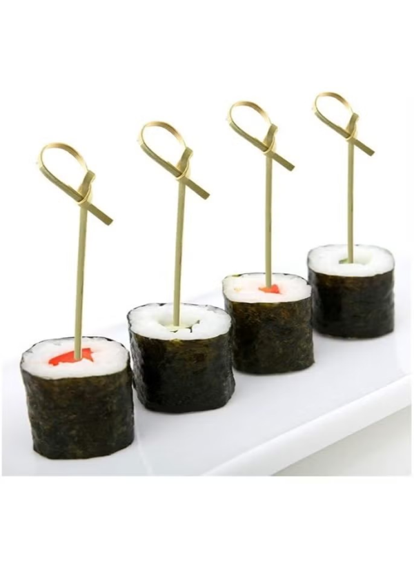Bamboo Knotted Skewers – 10 cm (Pack of 40) - Image 3