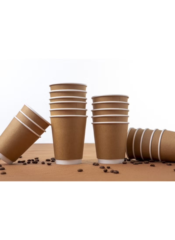 Kraft Double Wall Cups – 8 oz (Pack of 50) - Image 2