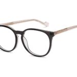 Black Full Rim Round Eyeglasses P133 - Image 2