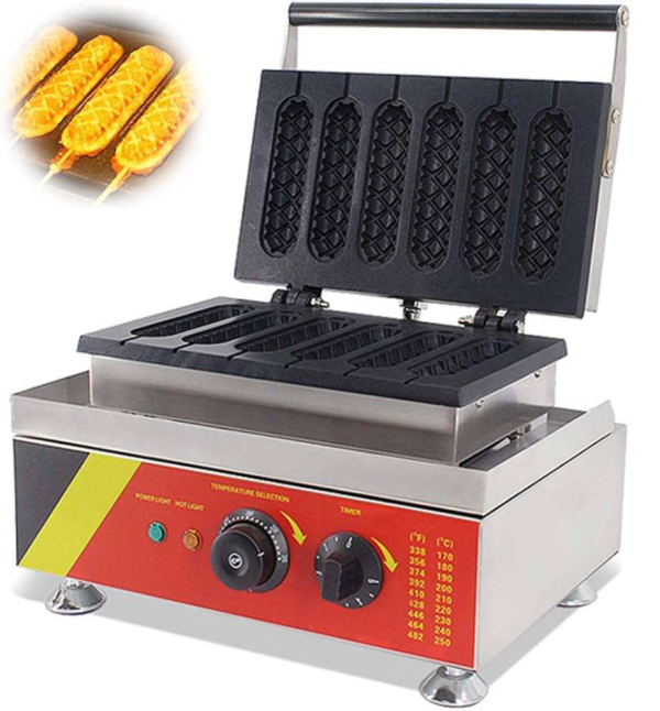 Electric Hot Dog Waffle Maker - Non-Stick French Style Muffin Maker