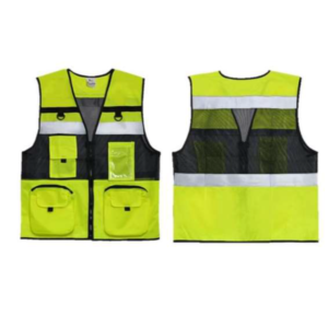 Executive Safety Vest – 120gsm Fabric with Fish Net 100% Polyester Fluorescent