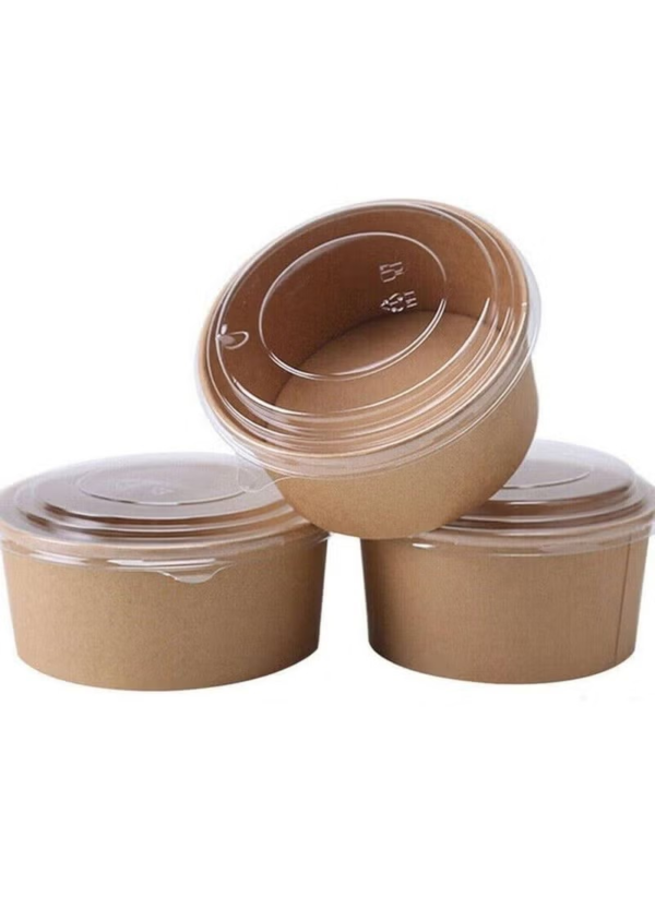 Kraft Salad Bowl with Lid – Pack of 20 - Image 2