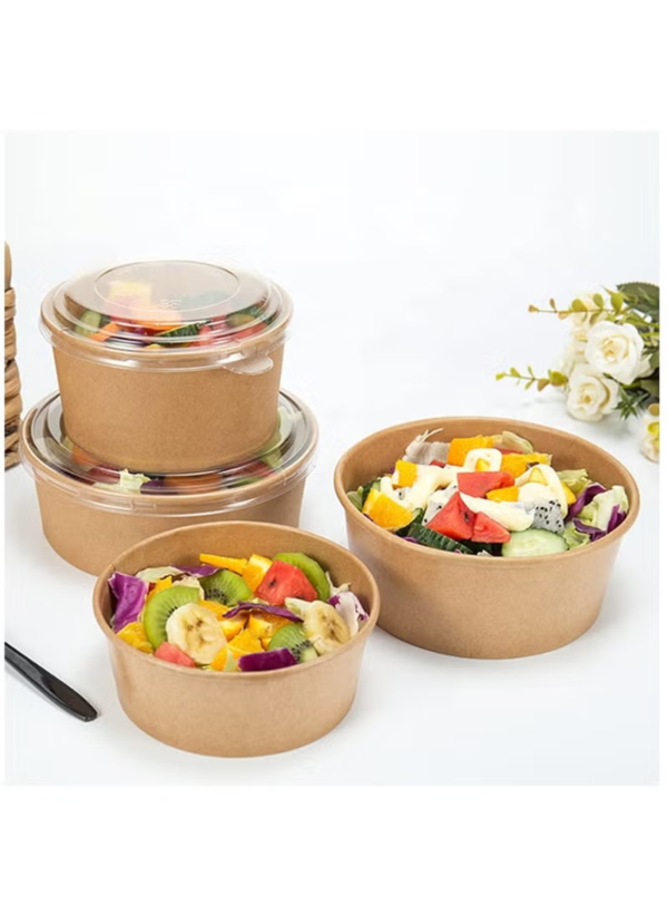 Kraft Salad Bowl with Lid – Pack of 20